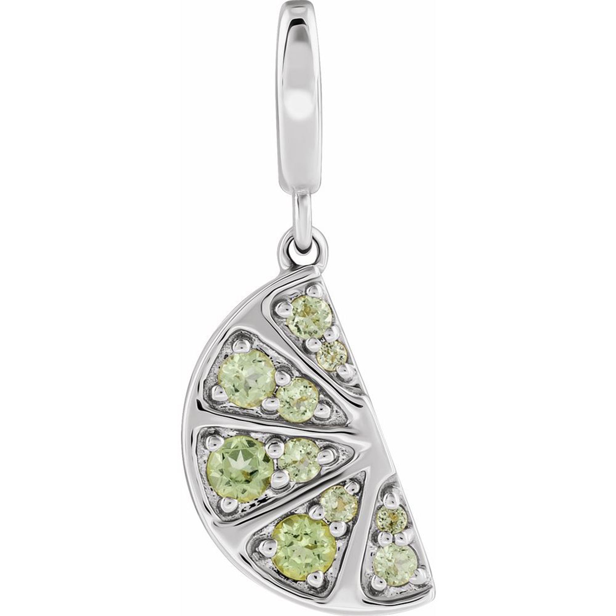 Peridot Lime Wedge Charm