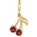 Mozambique Garnet Cherry Charm