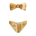Women's Yellow Lycra Bikini Clothing