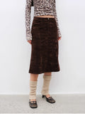 Autumn Slumber Unique Stylish Double-Sided Sherpa Textured Versatile Slimming Skirt