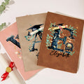 Graduación Personalizada Highland Vaca A5 A6 PU Cubierta del cuaderno de cuero con el nombre y la inicial Regalo de Graduación para Estudiantes Graduados