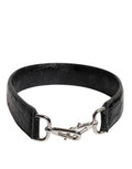 Women's Black Alligator Leather Bag Shoulder Strap