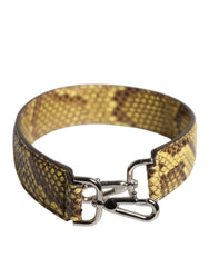 Women's Yellow Exotic Leather Bag Shoulder Strap Python