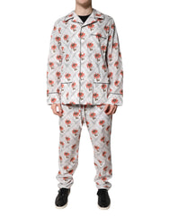 Men's Multicolor Floral Print Cotton Pajama Set Sleepwear Clothing