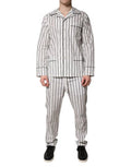 Men's Striped Cotton Pajama Set Multicolor T-shirts