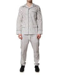 Men's Striped Cotton Pajama Set Multicolor T-shirts