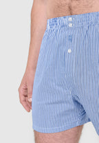 Calzoncillo Bóxer Hombre Algodón Popelín Rayas - Azul 6932_36