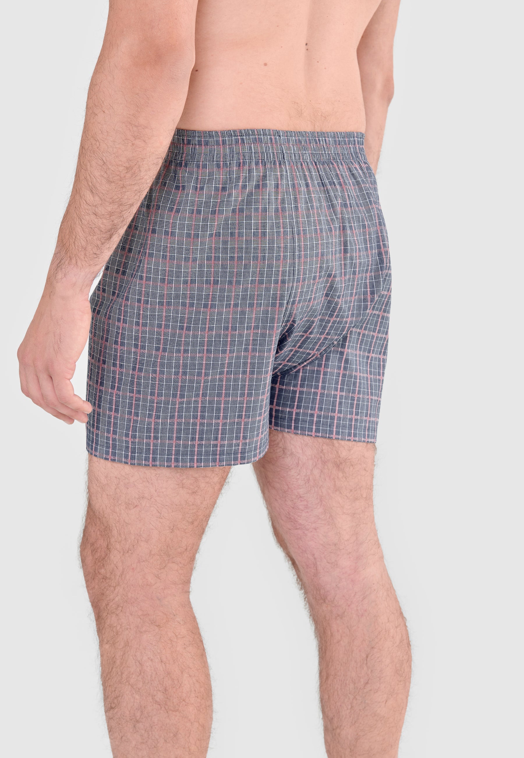 Calzoncillo Bóxer Hombre Algodón Popelín Cuadros - Gris 6934_22