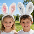 Diadema de felpa con orejas de conejo personalizadas Beatrix Potter Peter Rabbit con inicial Accesorio para el pelo Evento temático Pascua Fiesta Regalo para la familia Niños