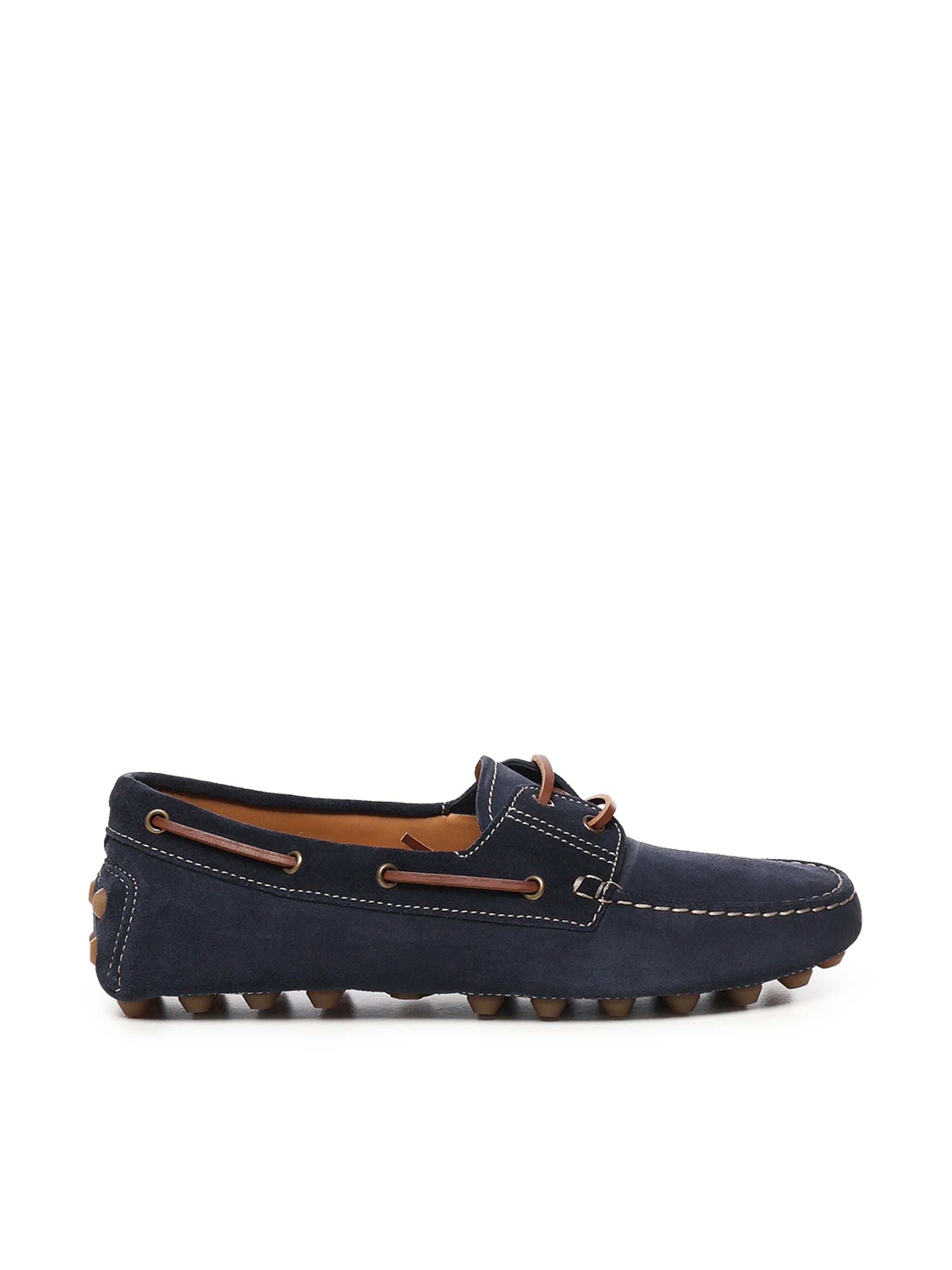 Tods Flat shoes Blue Calfskin Suede - 6