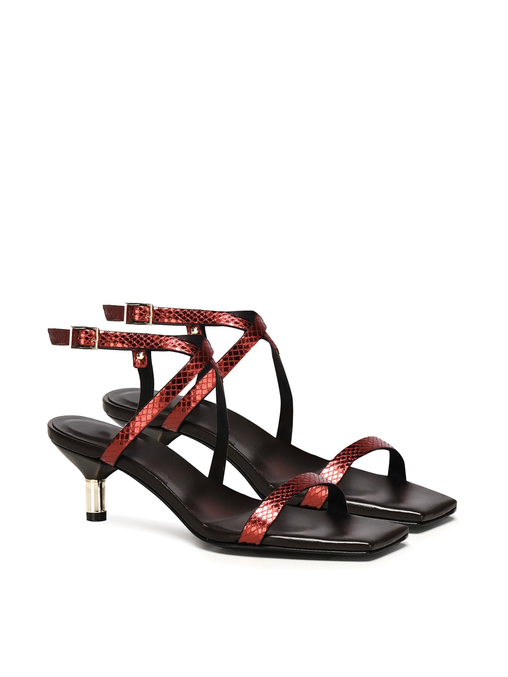 Giuliano Galiano Sandals Bordeaux Leather - 36