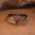 Anillo de alas de murciélago gótico personalizado con piedra de nacimiento Vampiro Anillos Cool Punk Joyería Goth Aniversario de boda para mujeres