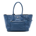 Vitello Daino Front Pocket Open Convertible Tote