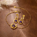 Personalizada Herradura de la Suerte Corazón Piedra de Nacimiento Pulsera y Pendientes Cumpleaños Aniversario Regalo para Amantes de los Caballos Mujeres