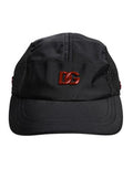 Men's Black Nylon Dg Logo 6 Panels Baseball Cap Polyester Elastane Accessory