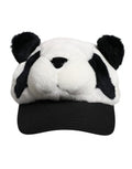 Black White Panda Fur Women Baseball Cap And Modacrylic Polyester Accessory