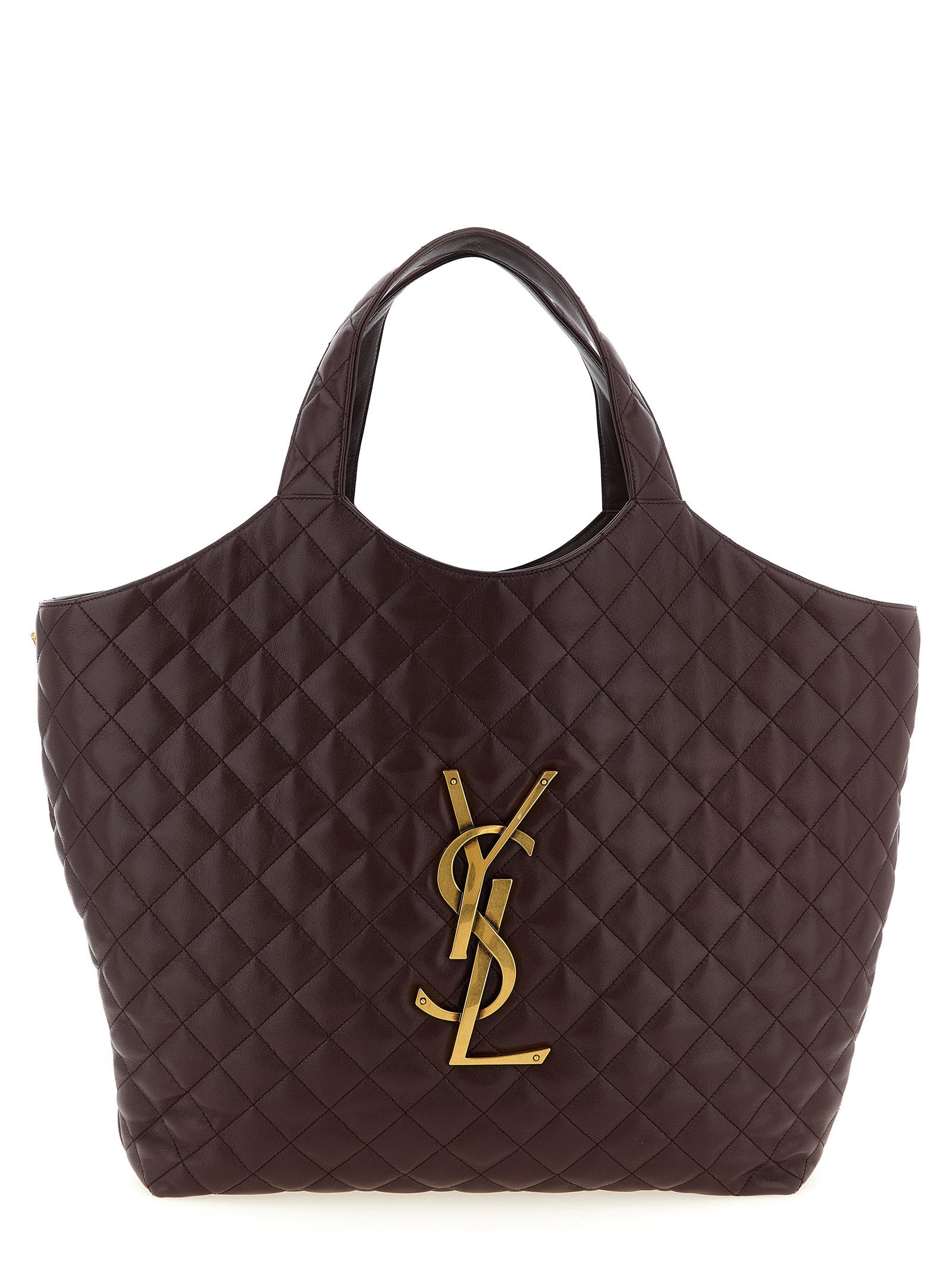 Saint Laurent Icare Maxi Tote Bag — Brown