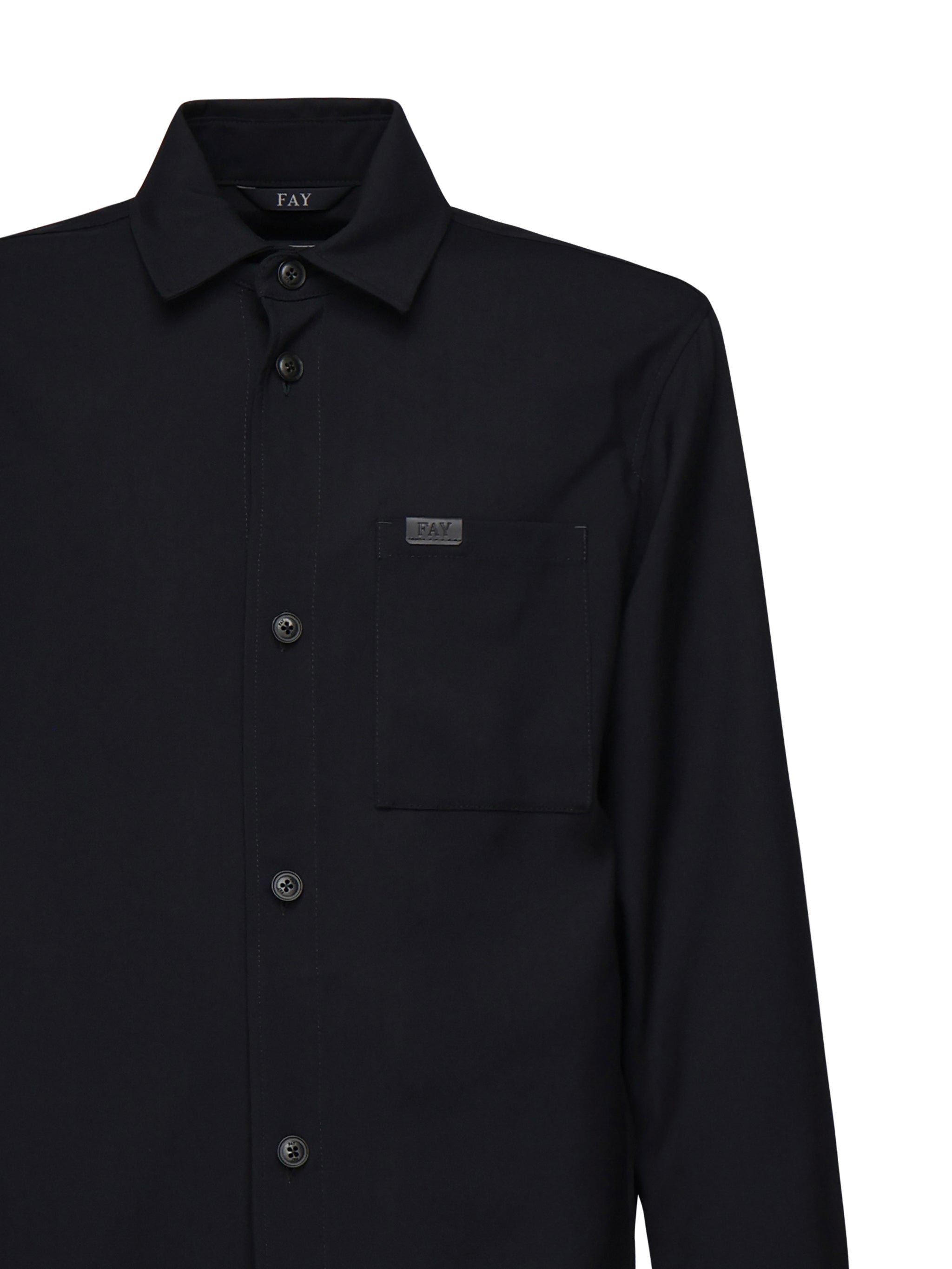 Fay Shirts Blue Virgin Wool
