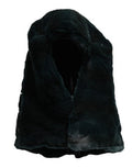 Women's Weasel Fur Beanie Black