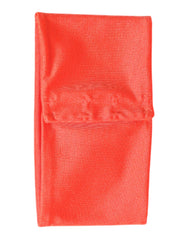Orange Nylon Stretch Women Neck Warmer Scarf Elastane