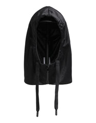 Women's Black Polyester Whole Head Wrap Hat