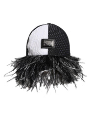 Women's Baseball Cap Black Silk Cotton Polyester