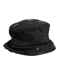 Women's Black Dg Monogram Polyester Jacquard Bucket Hat