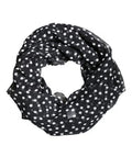 Women's Polka-Dot Polyester Scarf Black