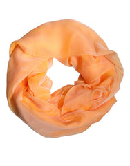 Women's Silk Rectangle Wrap Shawl Orange