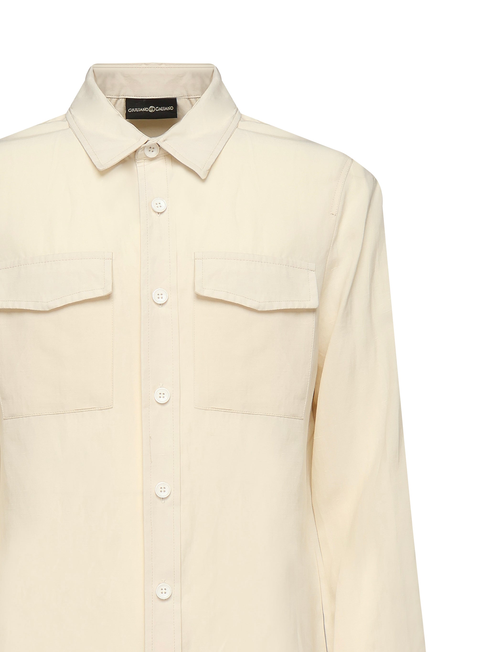 Giuliano Galiano Shirts Beige Tencel Linen - L