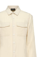 Giuliano Galiano Shirts Beige Tencel Linen - XXL