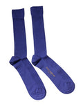 Men's Purple Cotton Logo Over The Calf Socks Clothing