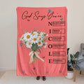 Flor de Nacimiento Personalizada Dios Dice que Eres Manta Suave con Nombre Decoración del Hogar Inspirador Cumpleaños Bautizo Regalo de Navidad para Mujeres Cristianas