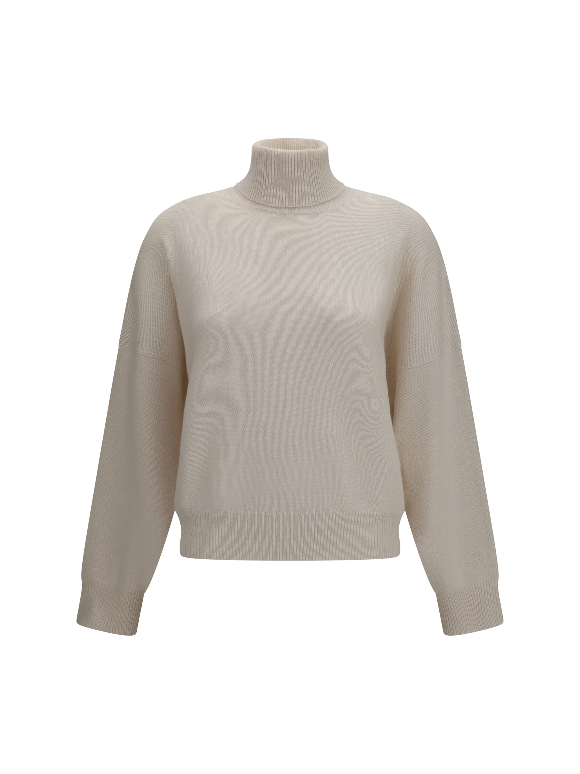 Brunello Cucinelli Cashmere Turtleneck Sweater — White