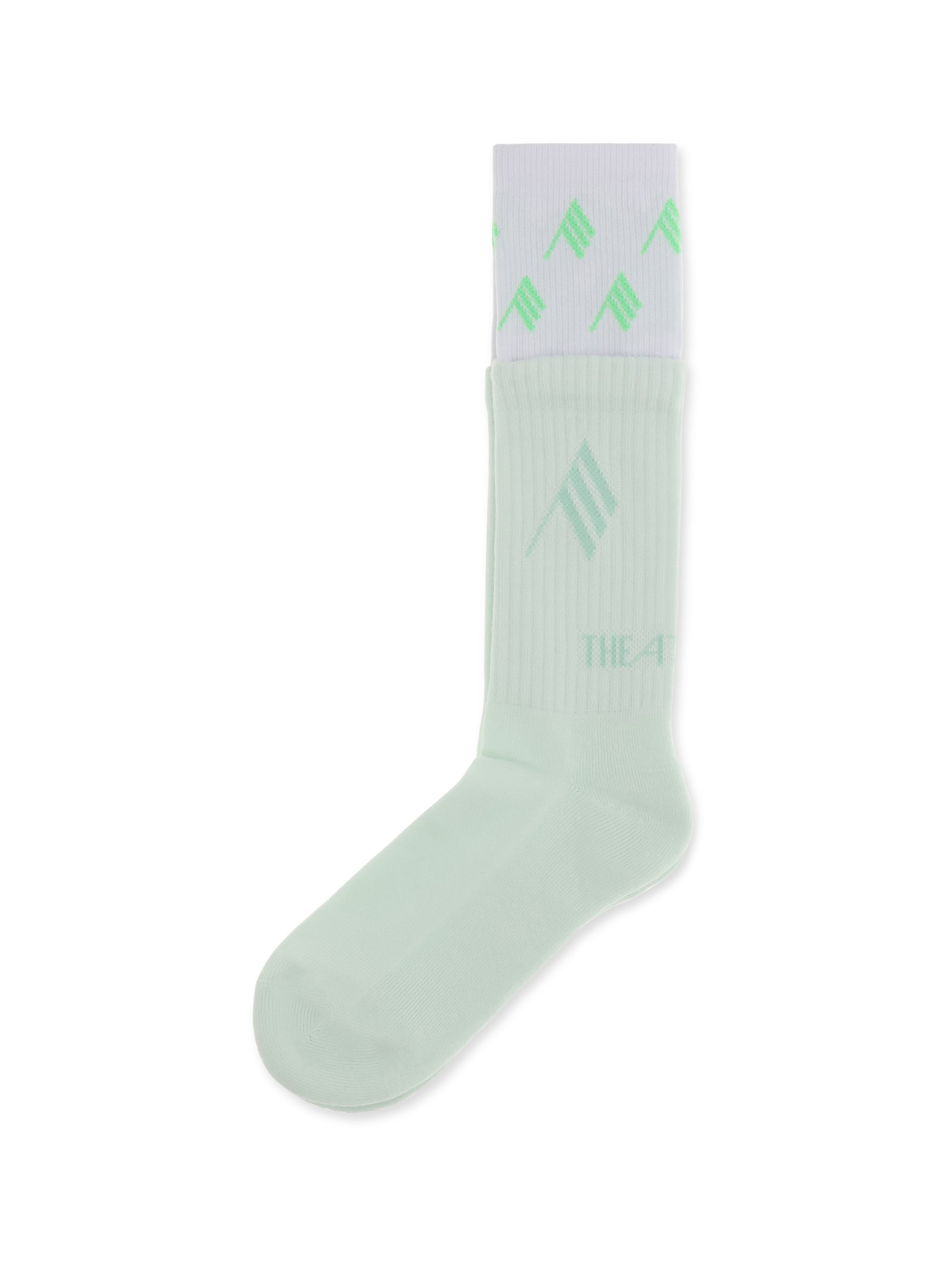 The Attico Logo Cotton Socks — Mint