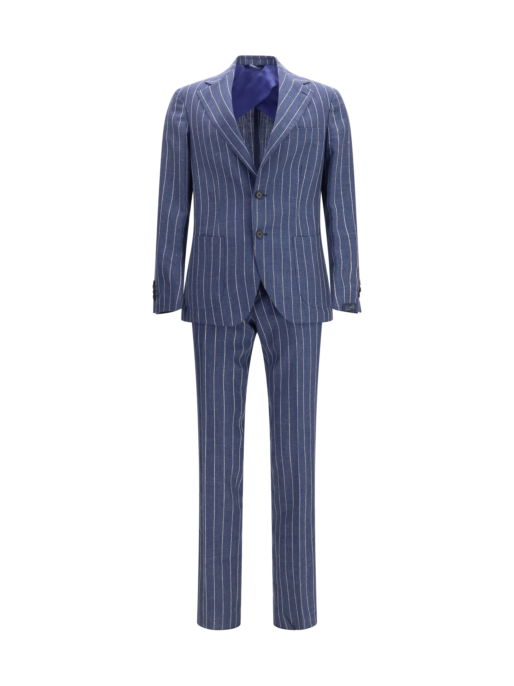 Gi Capri Pinstripe Pant Suit — Navy