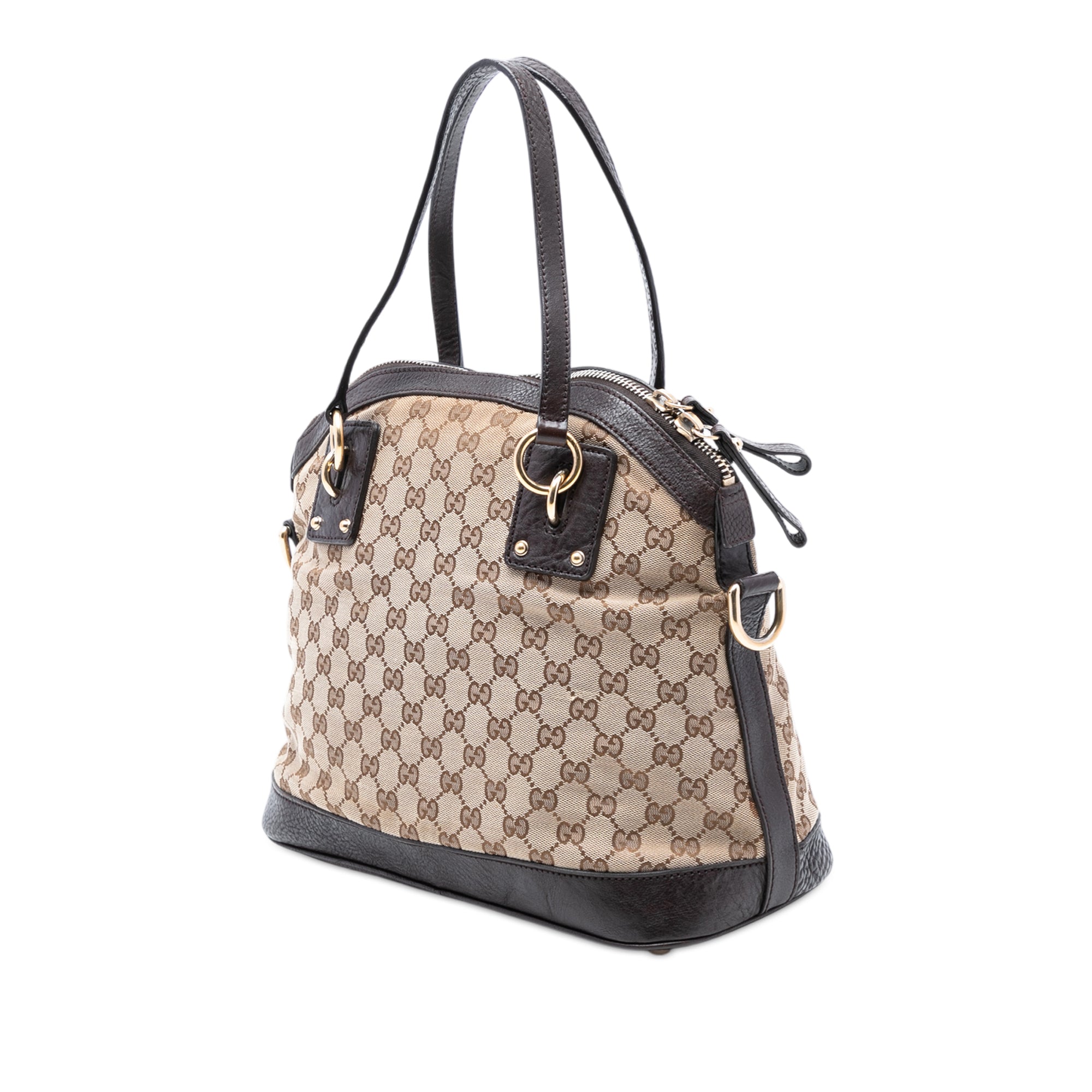 Medium GG Canvas Charm Dome Satchel