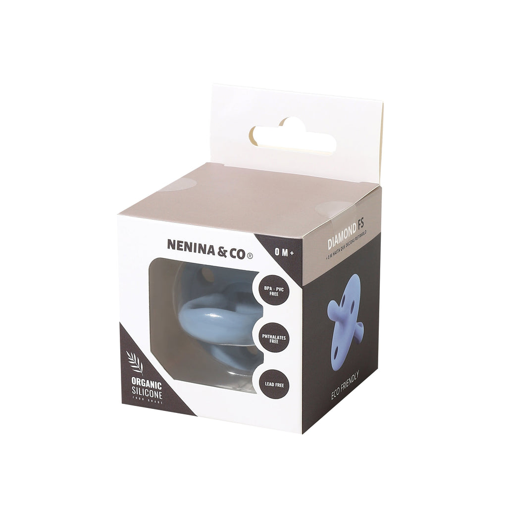 Chupete DIAMOND By Nenina & Co Azul, Mint y Gris