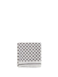 Brunello Cucinelli Geometric Silk Pocket Square — Brown