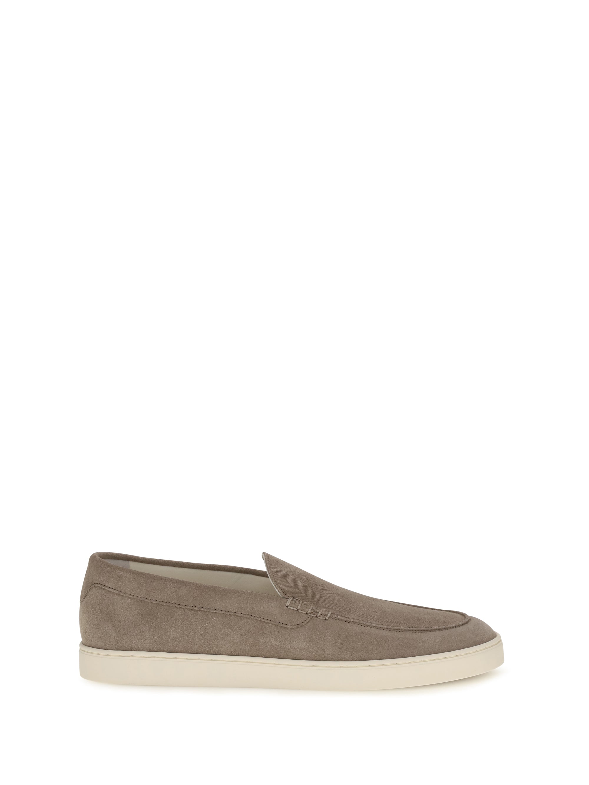 Brunello Cucinelli Suede Loafer — Gray