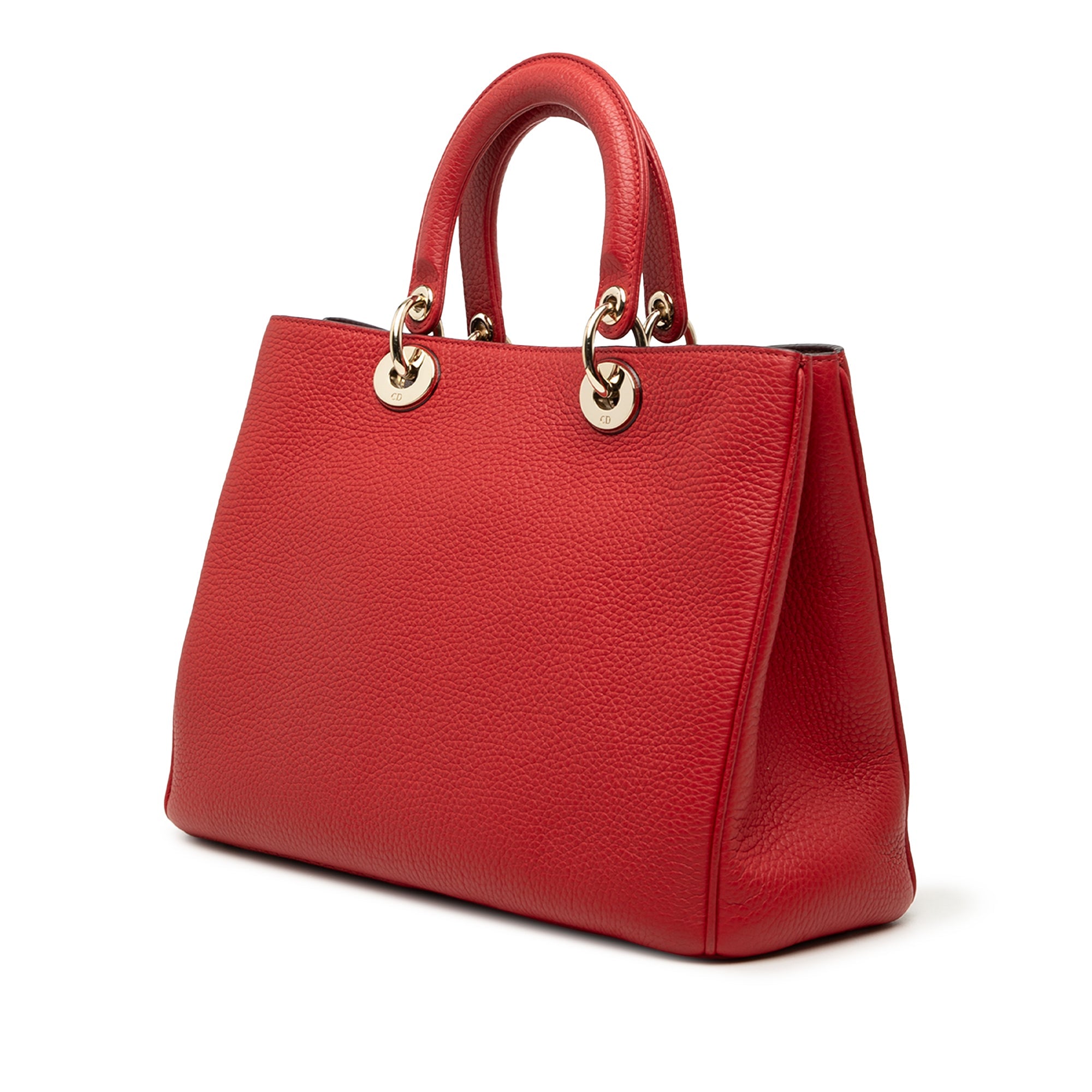 Medium Pebbled Calfskin Diorissimo Satchel