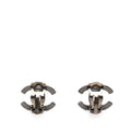 CC Brass Strass Lacquered Clip On Earrings