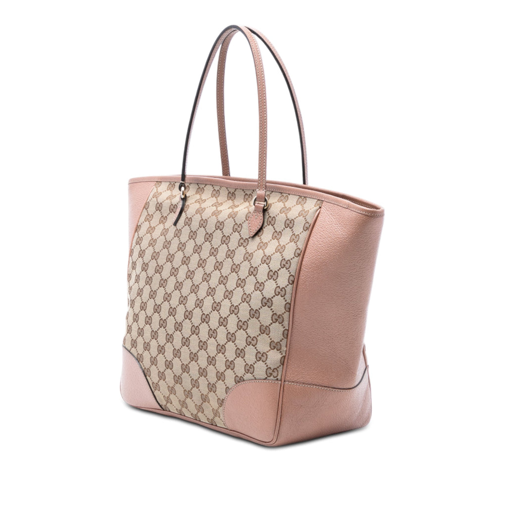 GG Canvas and Leather Bree Tote