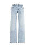 7for Low-Rise Straight Jeans — Blue