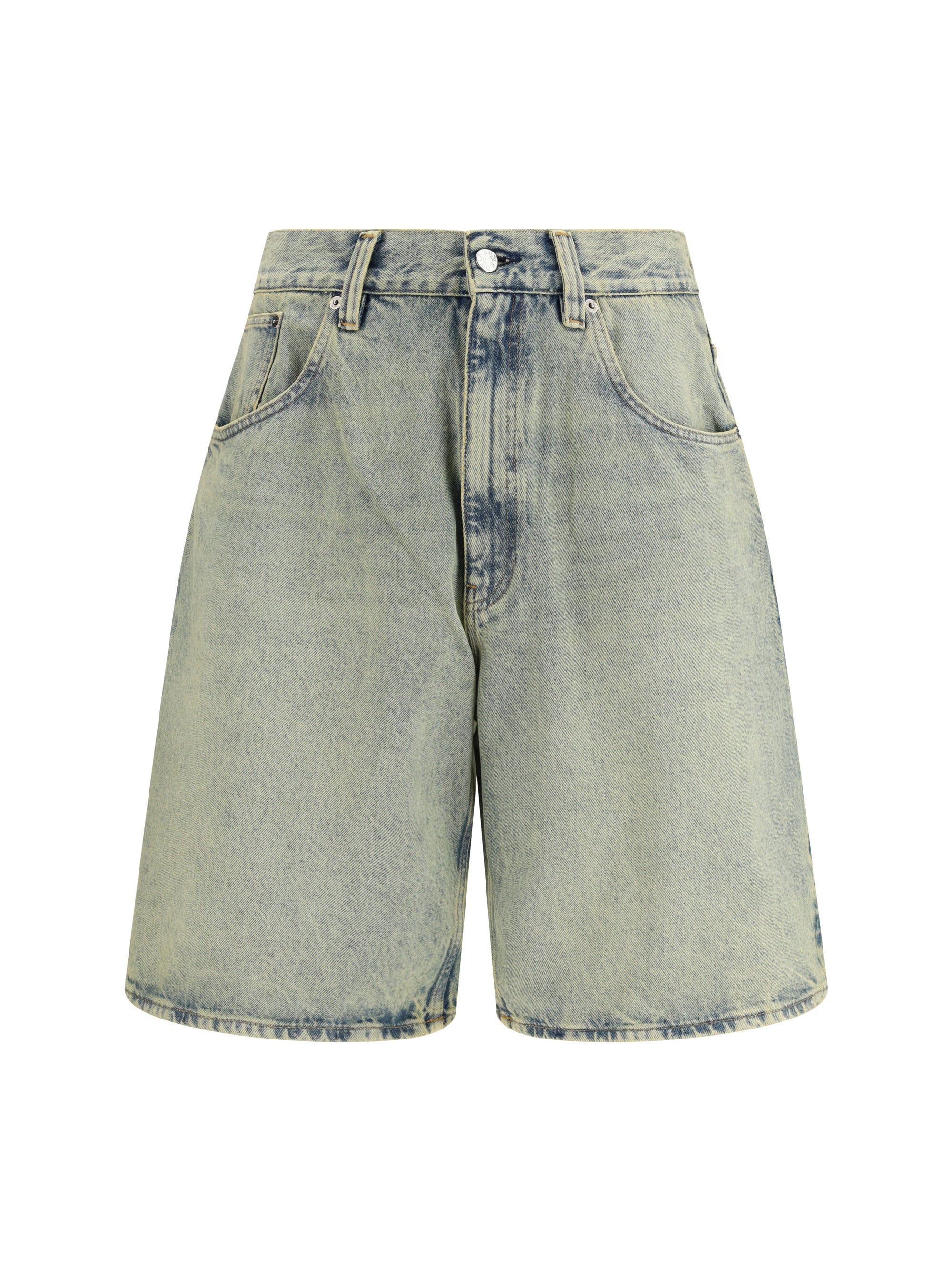 Sunflower Organic Denim Bermuda Shorts — Beige