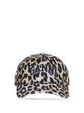 Ganni A6898 Leopard-Print Cotton Baseball Cap — Multicolor