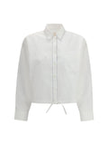 Marni Cropped Cotton Shirt — White