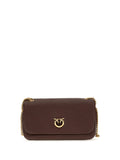 Pinko Leather Shoulder Bag — Brown