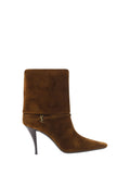 Saint Laurent Vicky Ankle Boot — Brown