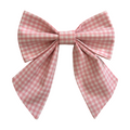 Handmade Dog Sailer Bow Tie - Baby Pink Vichy